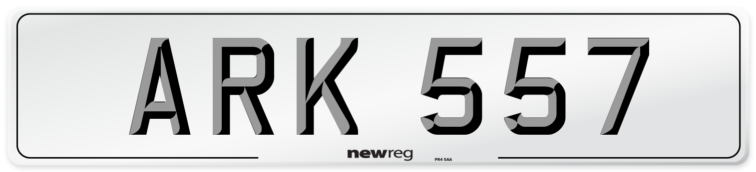 ARK 557 Number Plate from New Reg